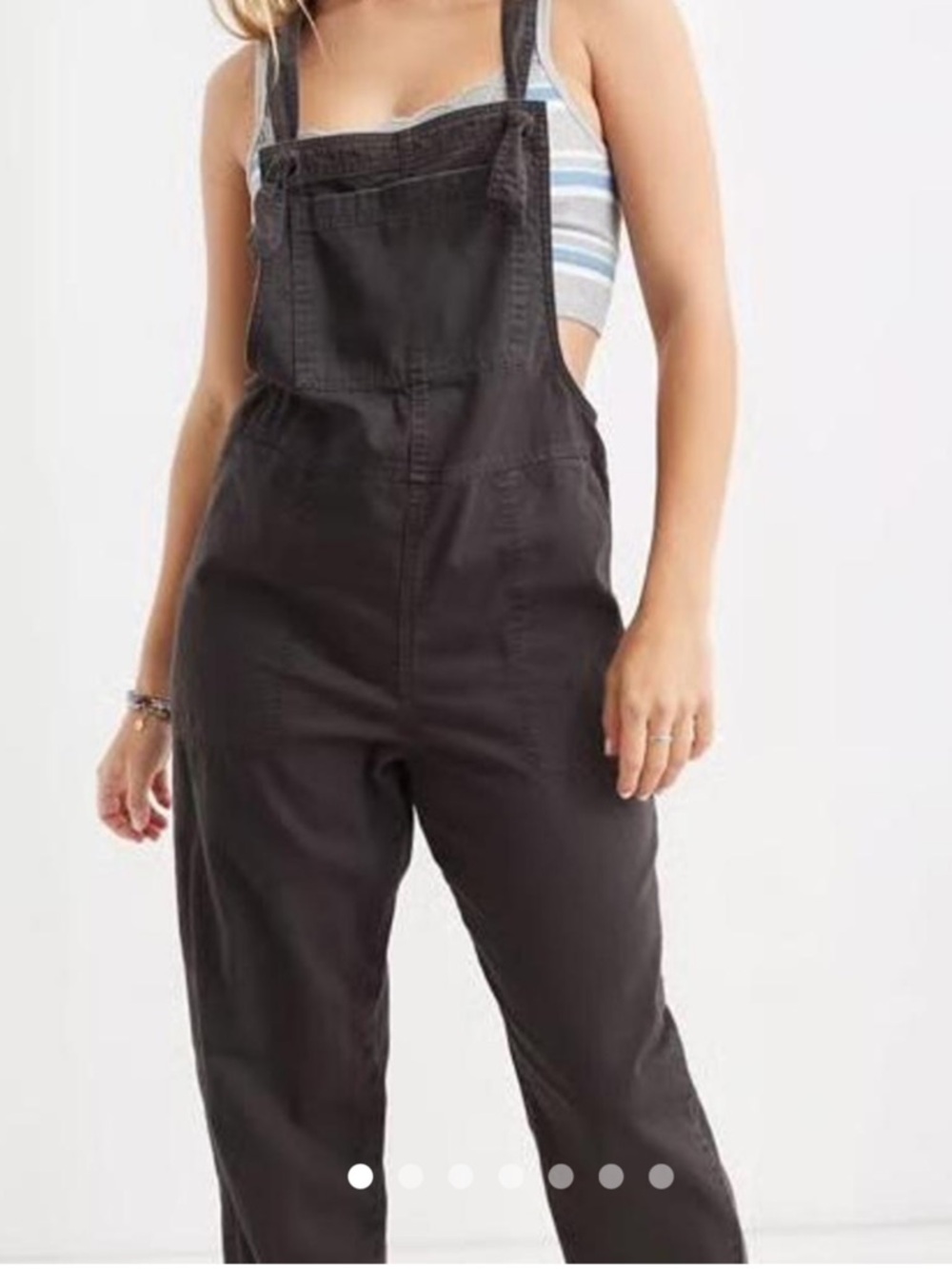 Aerie Wide Leg Denim Overalls Size Small